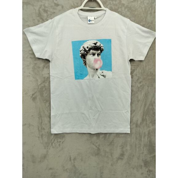 Graphic T-Shirt Size Large Color White David popping a gum - Picture 6 of 7